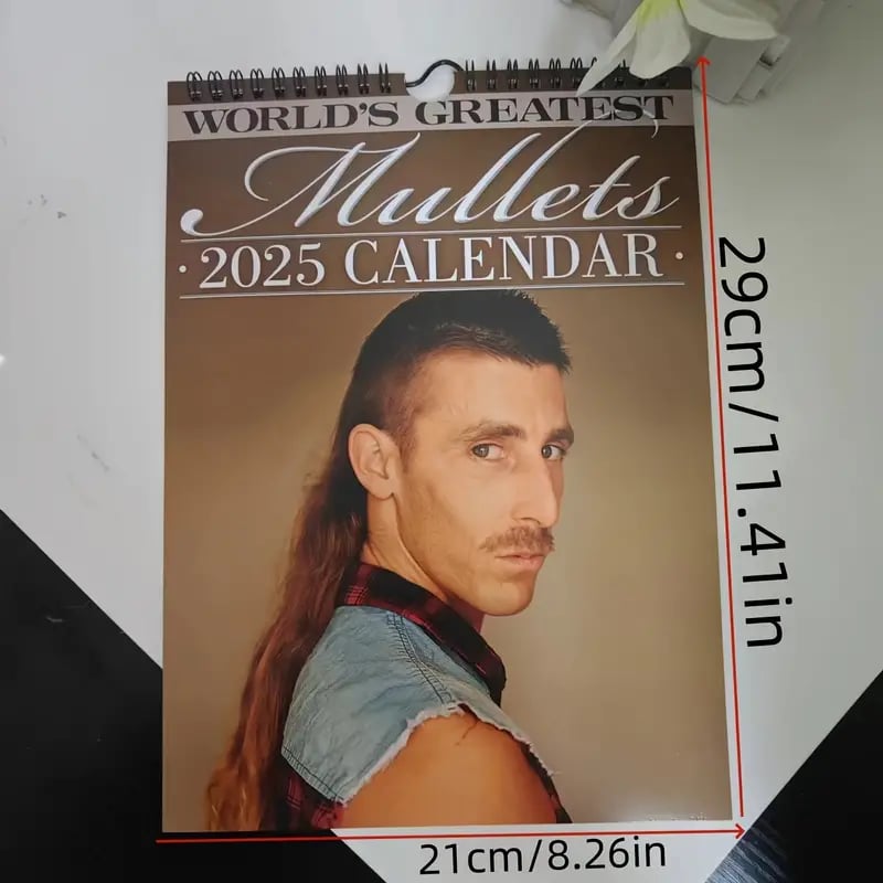 🔥World's Greatest Mullets" Humorous Wall Calendar🎁