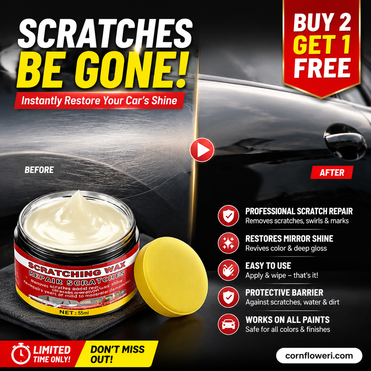 🔥Ultimate Car Scratch Remover Wax