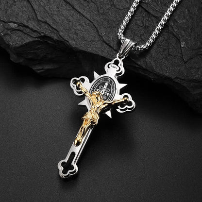 🔥Last 4 hours Sale: Save $30 -✨ST.Benedict Protection Cross Power Pendant Necklace