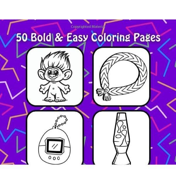 🔥Last Day 49% OFF - 🎨90s Retro Coloring Book for Adults and Kids
