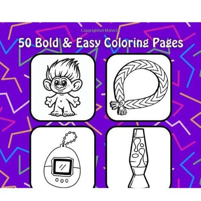 🔥Last Day 49% OFF - 🎨90s Retro Coloring Book for Adults and Kids