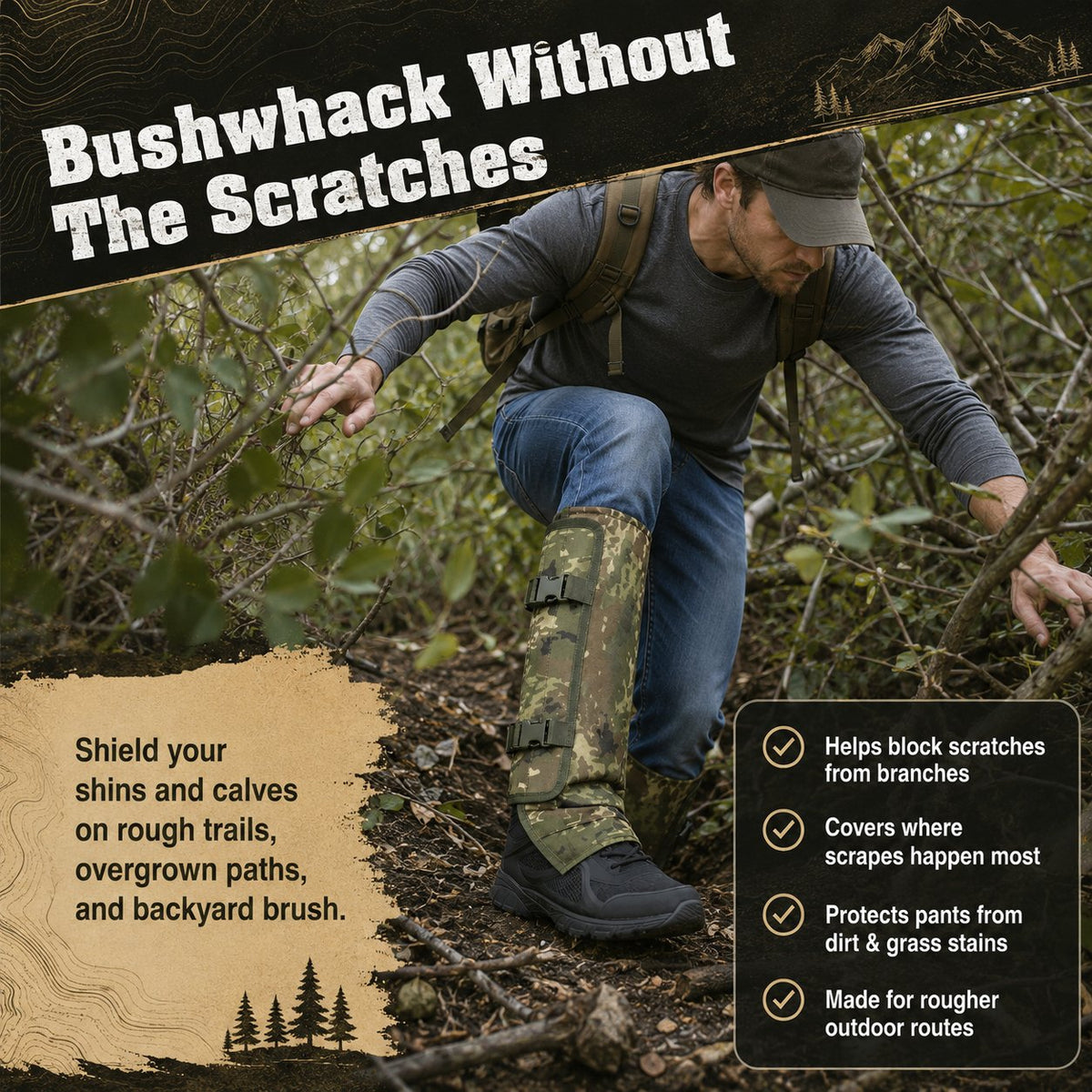 🔥Snake-Resistant Outdoor Leg Gaiters🐍