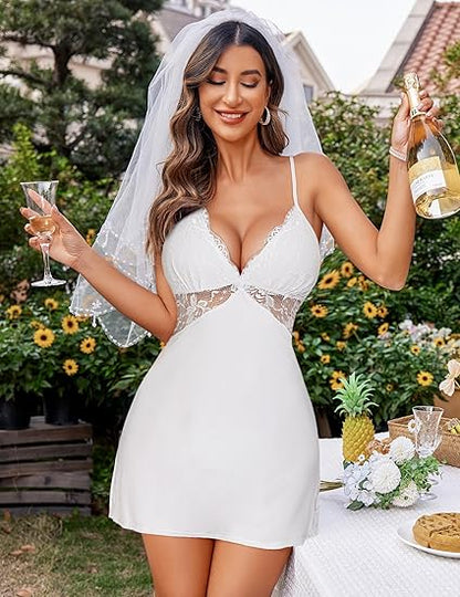 🔥Last Day 50% OFF - Lace Chemise Sleepwear Nightgown Bodysuit Lingerie👗