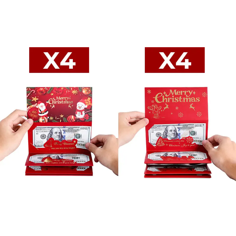 Foldable 6-Slot Christmas Red Envelope