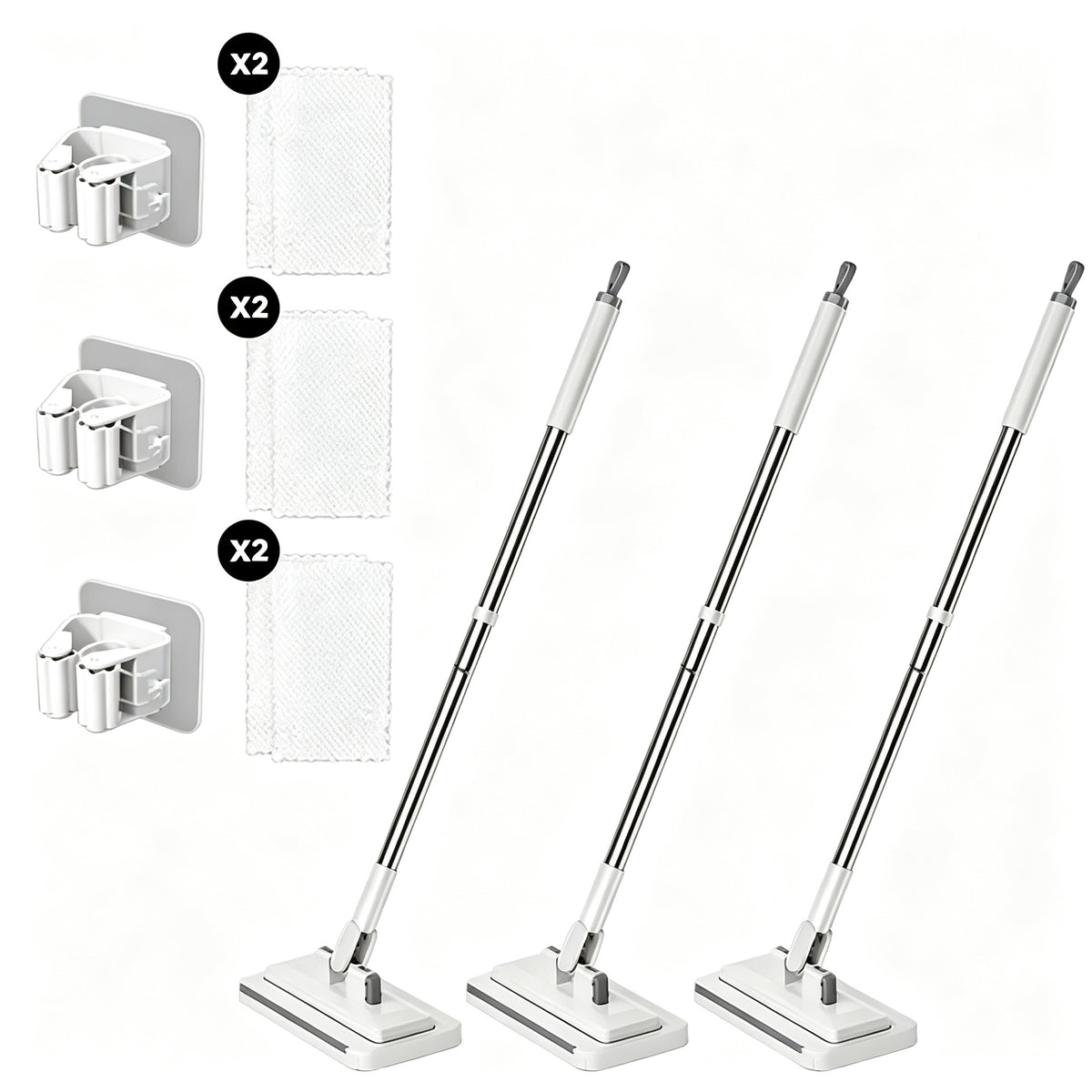 360° Rotatable Flat Floor Mop Press Mop for Home Cleaning