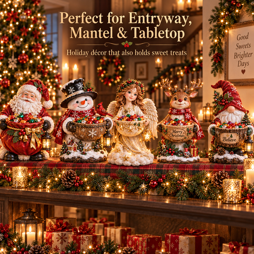 ✨Last Day 50% OFF✨ Lighted Christmas Candy Bowl Collection – 5 Festive Holiday Designs