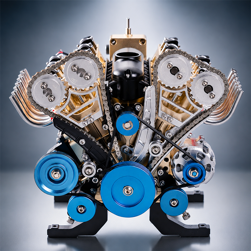 🏎️The Ultimate Desktop Masterpiece: Miniature V8 Small-Block Static Model Kit🛠️