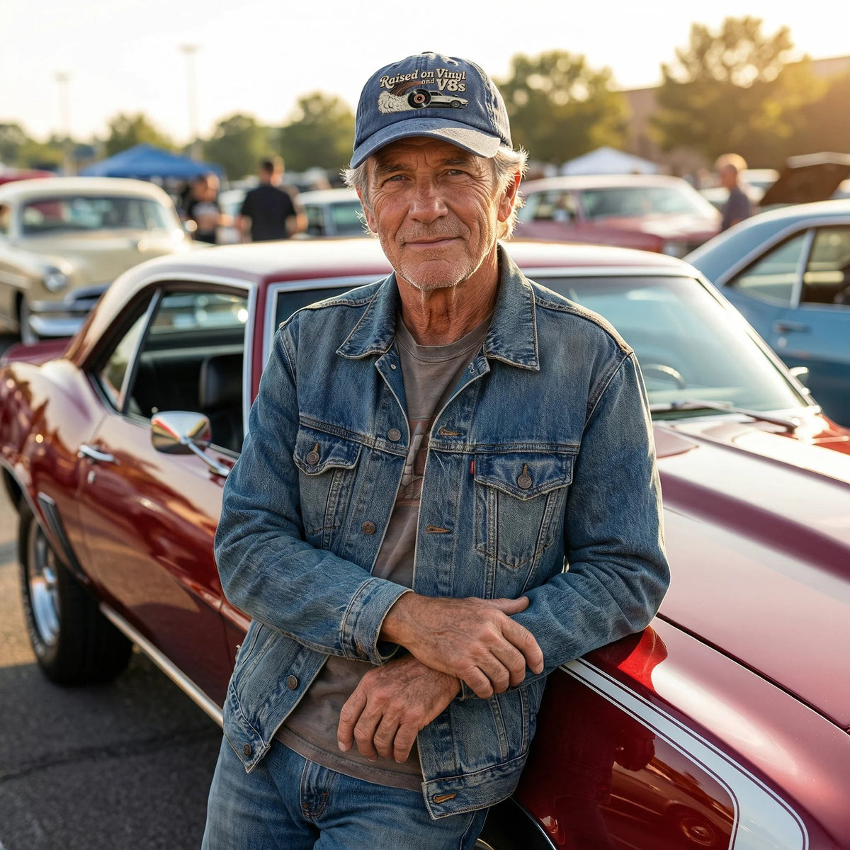 🚗🧢"Raised on Vinyl and V8s" The Gearhead Classic Cap