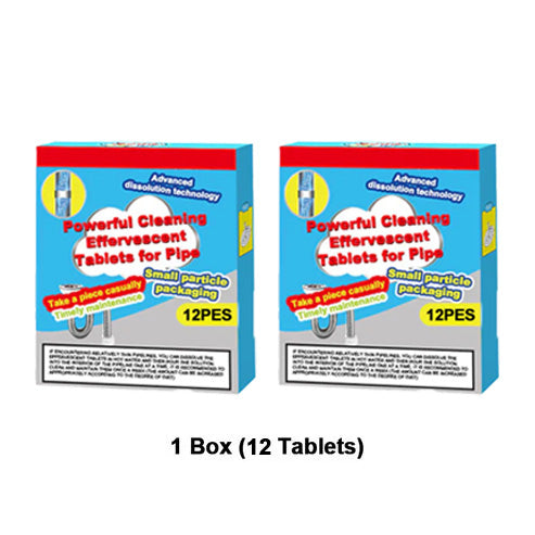 🔥🔥50% OFF ❤️Powerful Cleaning Effervescent Tablets for Pipe, Fast Dissolve Hair Grease Clogs, Deodorizing Antibacterial Pipe Cleaner for Sink Toilet Floor Drain