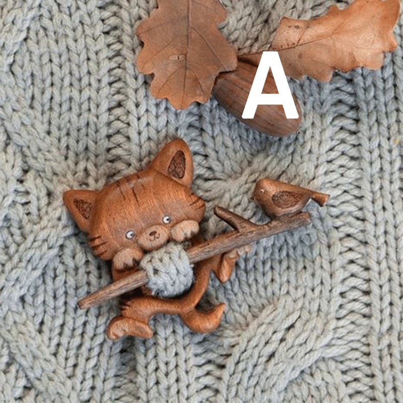 🐾Wooden Animal Brooches