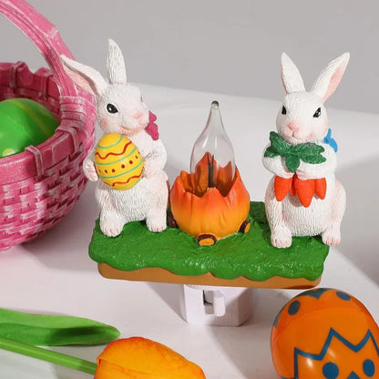 🔥Last Day 50% OFF - 🐰✨2026 Easter Bunny Bonfire Flashing Night Light