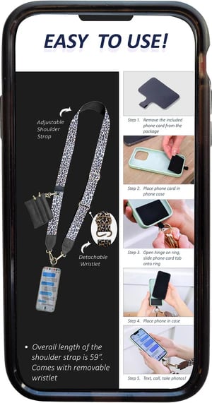 Phone Strap with Zippered Pouch💖Beautiful💖Comfortable💖Adjustable