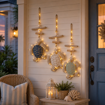 Last Day 49% OFF🔥Glowing Coastal Sea Turtle Wall Art
