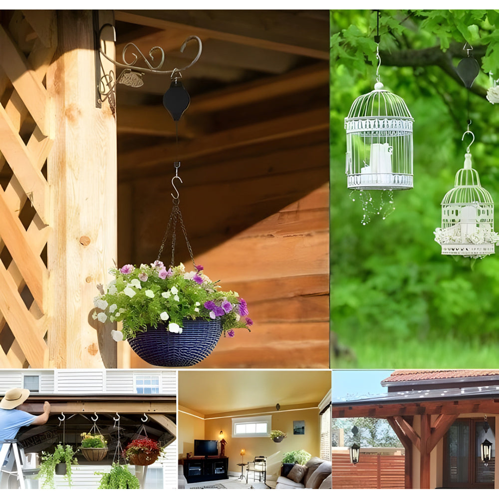 🌳Garden Plant Pulley Set for Hanging Baskets, Pots & Bird Feeders