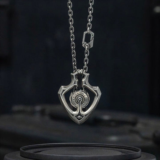 🔥Black Friday Sale-⚙️Shuttler Mechanical Rotatable Gear Pendant Necklace