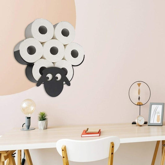 🔥Last 4 hours Sale: Save 50% -Black Metal Sheep Toilet Roll Holder