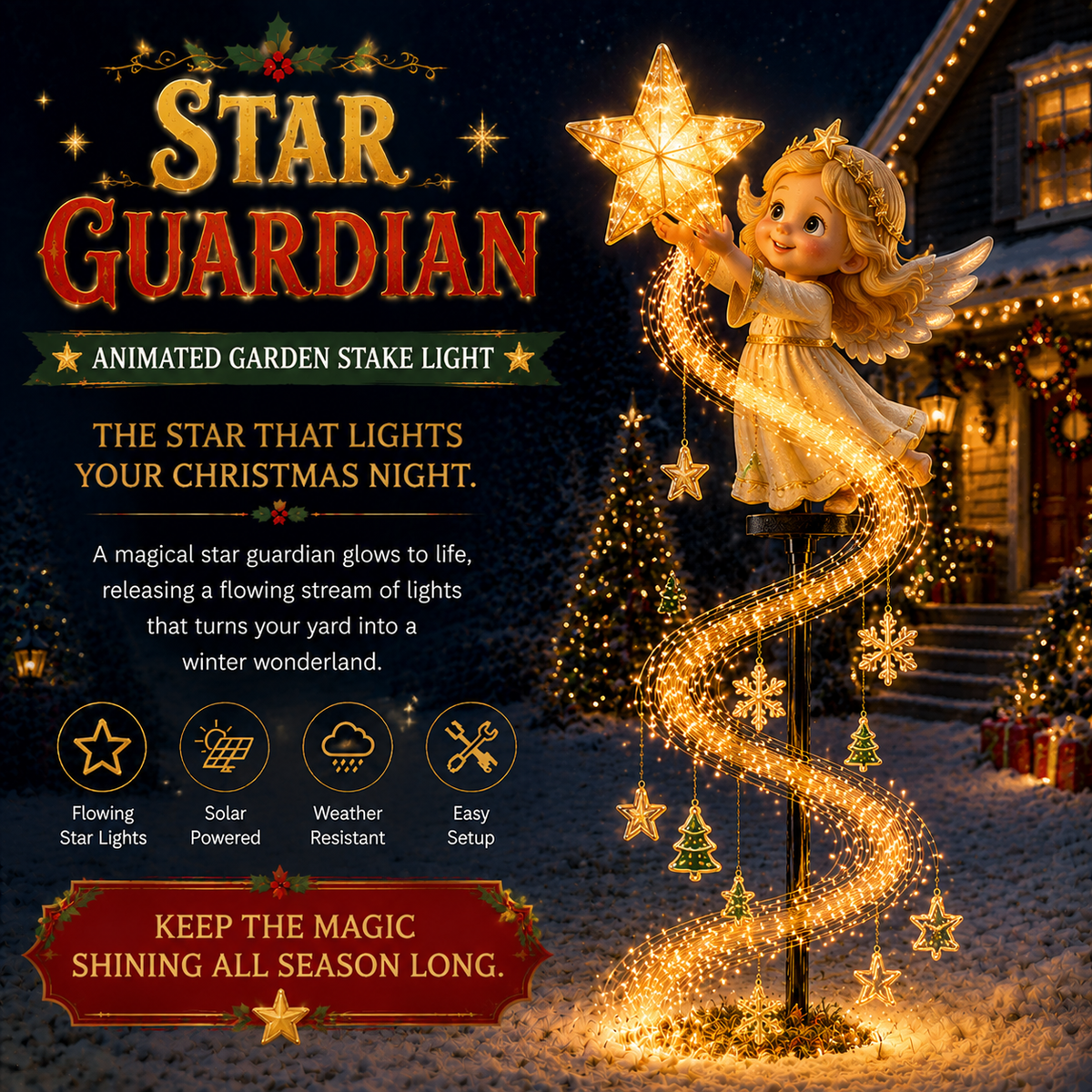 🎅Christmas Early Discount 49% Off🎄✨Christmas Magic Garden Collection - Transform Your Yard Into A Winter Wonderland With Enchanted Flowing Lights