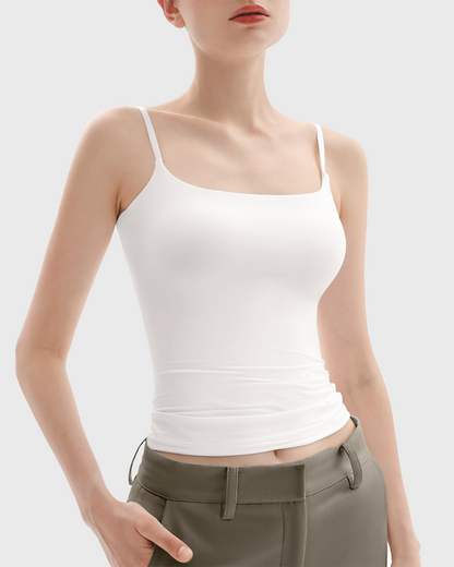 Minimalist Slim Tank Top – Square Neck & Adjustable Straps