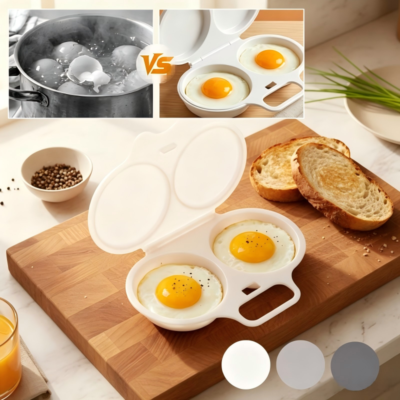 2-Egg Microwave Egg Poacher with Lid