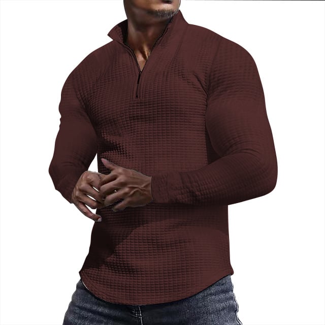 🎁Last Day Promotion 49% OFF🔥Men's Regular Fit Plain Half Zip Up Sweatshirt