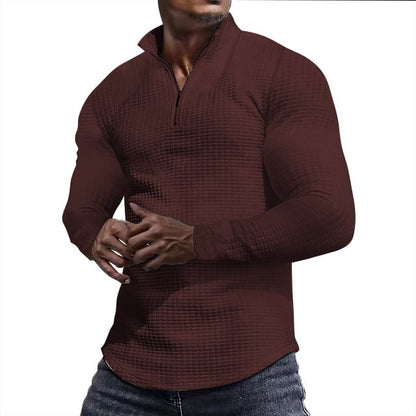 🎁Last Day Promotion 49% OFF🔥Men's Regular Fit Plain Half Zip Up Sweatshirt
