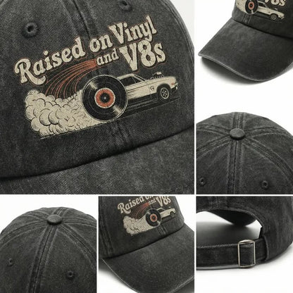 🚗🧢"Raised on Vinyl and V8s" The Gearhead Classic Cap