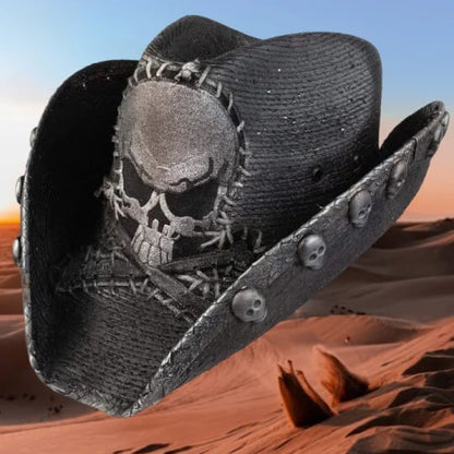 🔥LAST DAY SALE 49% OFF☠️🎩Heavy Metal Rocker Handstitched Skull Hat