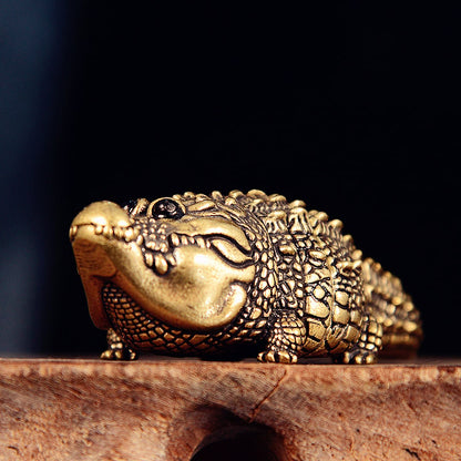 🔥LAST DAY 49% OFF - ✨Cute Fat Copper Alligator Statue