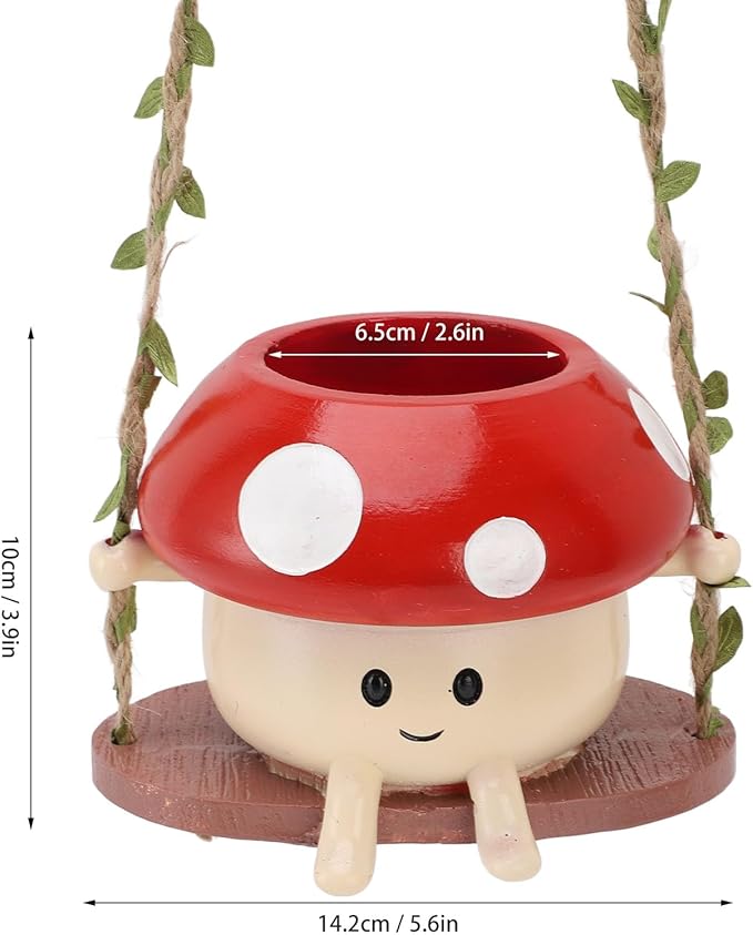 🍄 Whimsical Ceramic Mushroom Hanging Planters 🌼