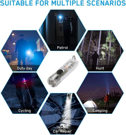✨ Rechargeable Mini Tactical Keychain Flashlight🔥