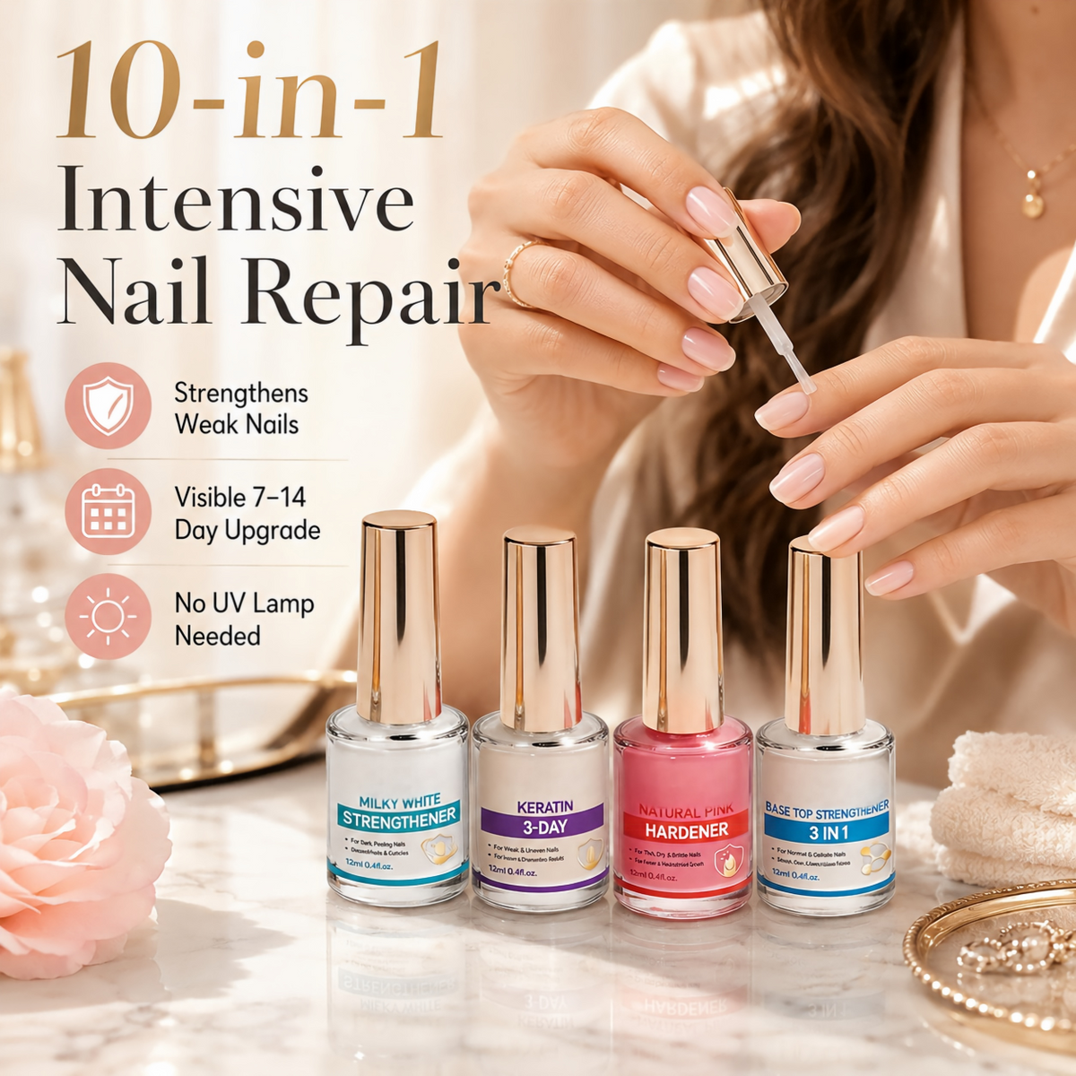 💅✨ 10-in-1 Intensive Nail Repair & Strengthener Treatment