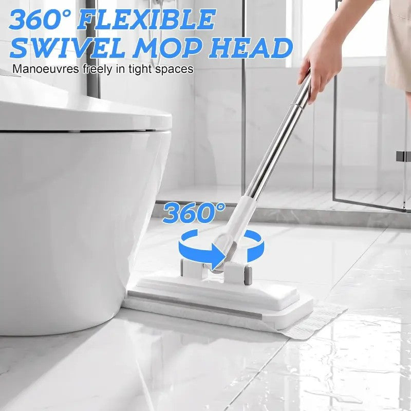 360° Rotatable Flat Floor Mop Press Mop for Home Cleaning