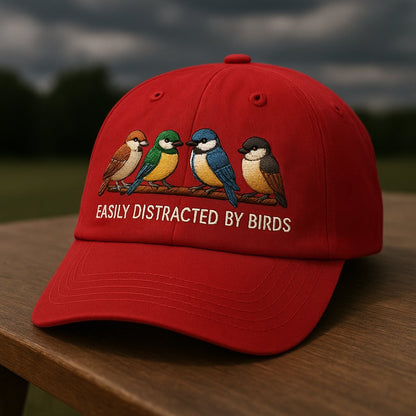 🔥Last Day 49% OFF - 🐦Easily Distracted by Birds Embroidered Hat