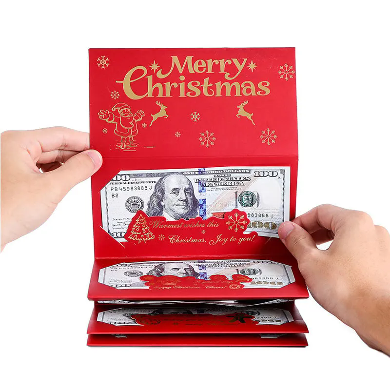 Foldable 6-Slot Christmas Red Envelope