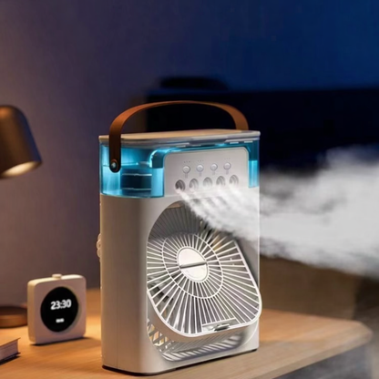 Portable Air Cooler Humidifier Fan with LED Night Light