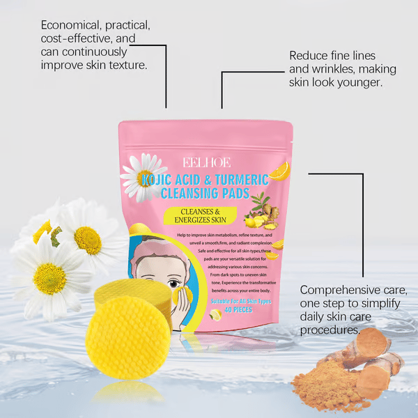 🔥LAST DAY 49% OFF🔥 Turmeric Kojic Acid Cleansing Pads