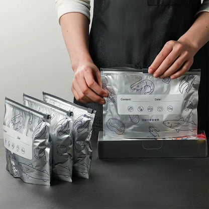 Aluminum Foil Sealable Bags, Reusable Zip Lock Food Storage Pouches