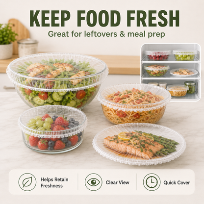 🔥Hot sale-100PCS Disposable Stretch Food Covers for Bowls & Plates🥡