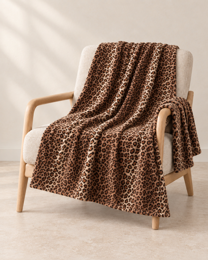 The Fleece Leopard Throw