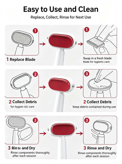 Dual‐Sided Foot Callus Remover, Replaceable Stainless Steel Blade Foot Scraper 🦶