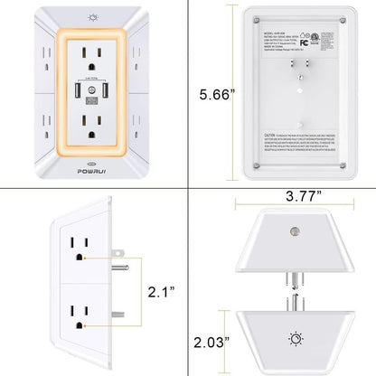 ✨LAST DAY ONLY 50% OFF🔥 Multi Plug Outlet Surge Protector