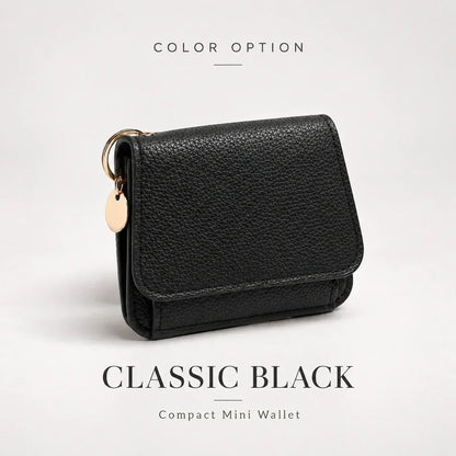 ✨Compact PU Leather Card Wallet with ID Window & Coin Pocket