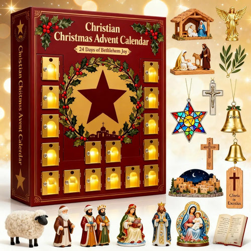 ✝️Christian Christmas Advent Calendar – 24 Days of Bethlehem Joy with Figurines & Ornaments
