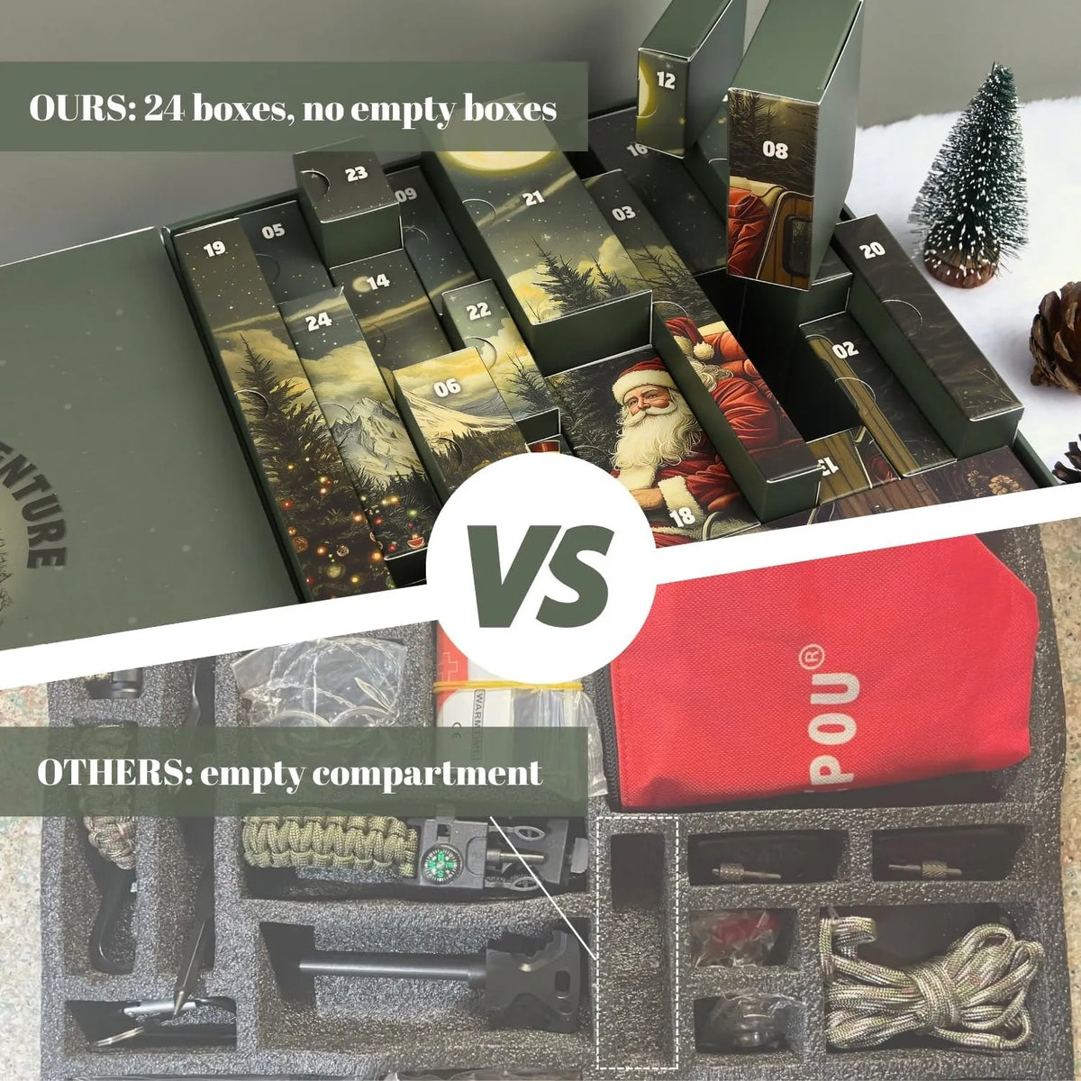 ⏰Limited time!🎄 2026 Men's Survival Advent Calendar