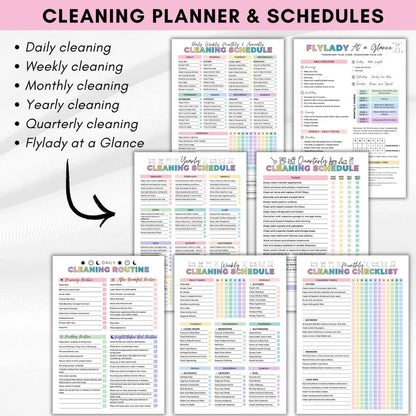 🔥LAST DAY 50% OFF📚ADHD cleaning planner bundle