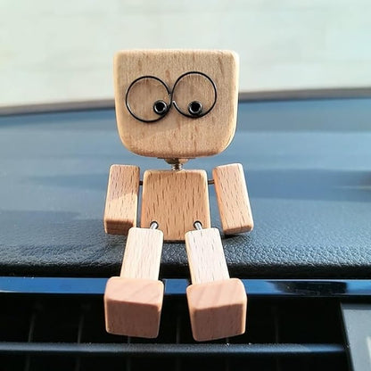 Shaking Feet Wooden Doll with 12PCS Magnetic Expressions