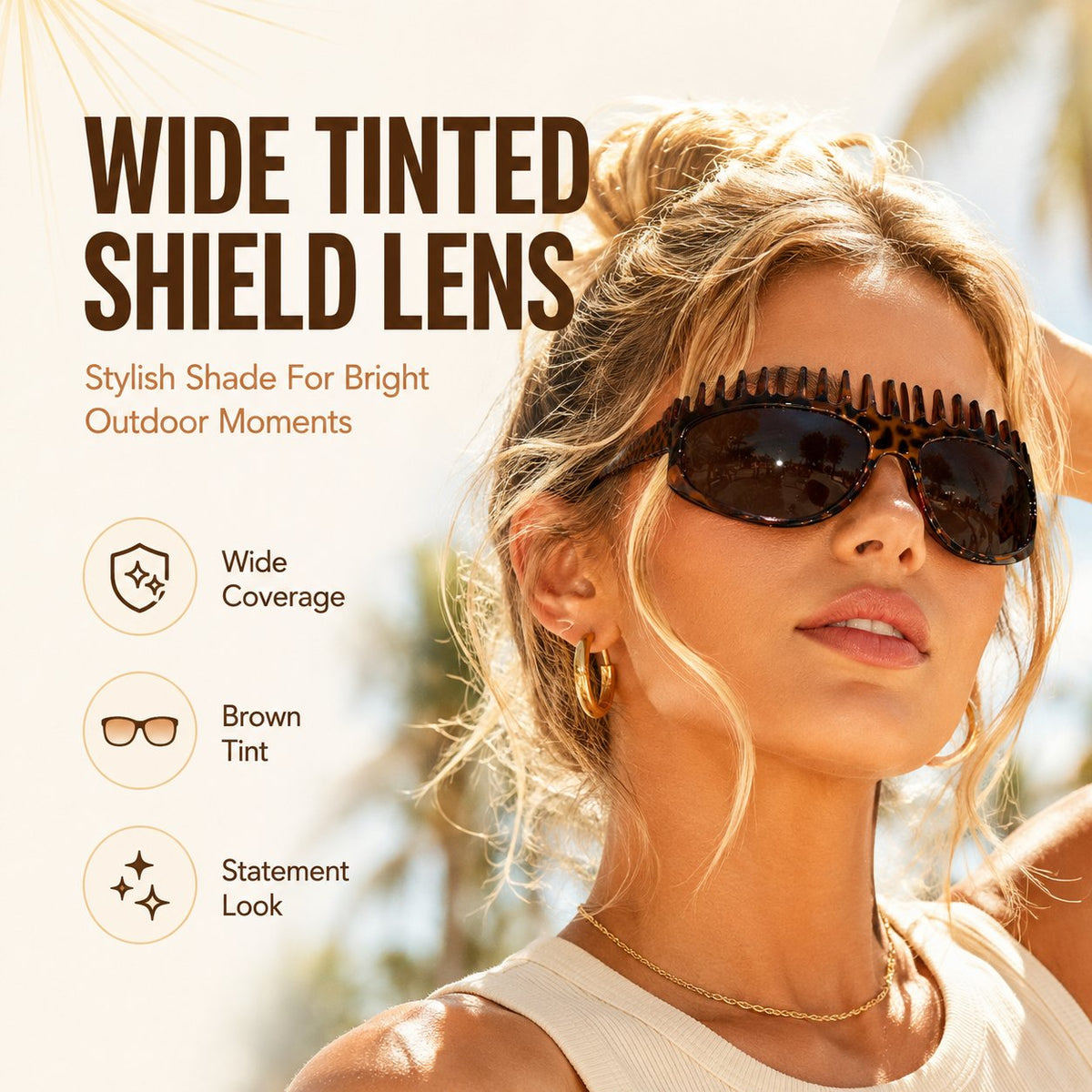 🥇💃 2-in-1 Tortoiseshell Headband Sunglasses – Polarized UV400 Sunglasses with Built-In Comb Teeth