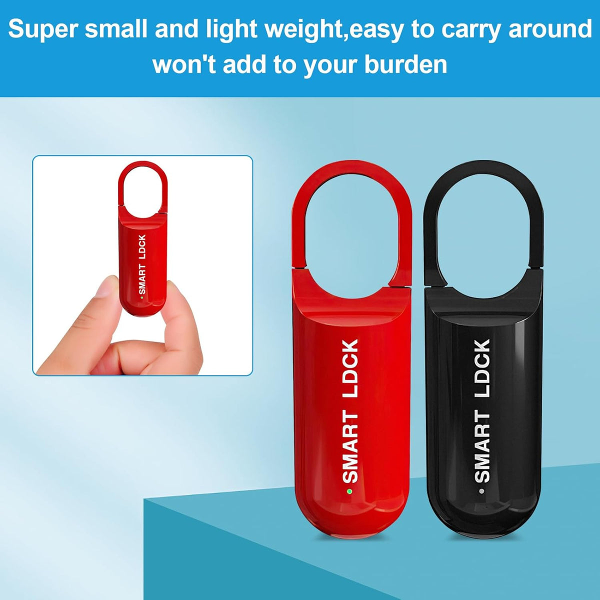 Smart Fingerprint Padlock, Rechargeable Small Locker | Bio-metric Key-less