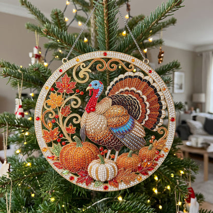 Thanksgiving Turkey Diamond Art Hanging Ornament Kit