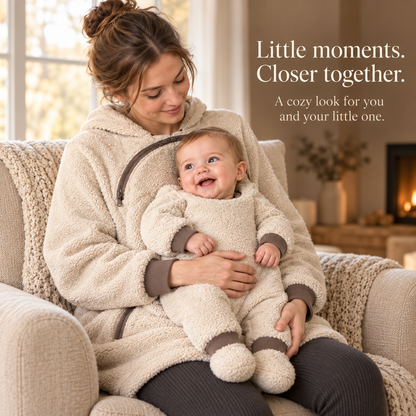 🧸 Parent & Baby Fleece Hoodie with Zip Pockets